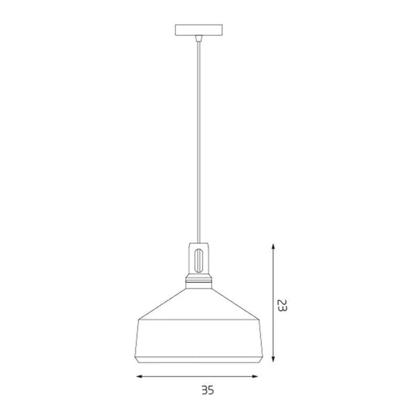 Pendant Light Biorn Angled Gold