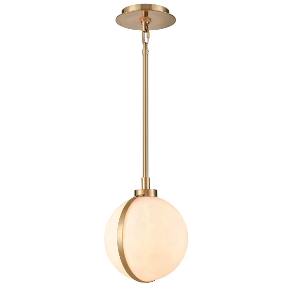 Pendant lamp Luster Marble Alabaster E27 BRS
