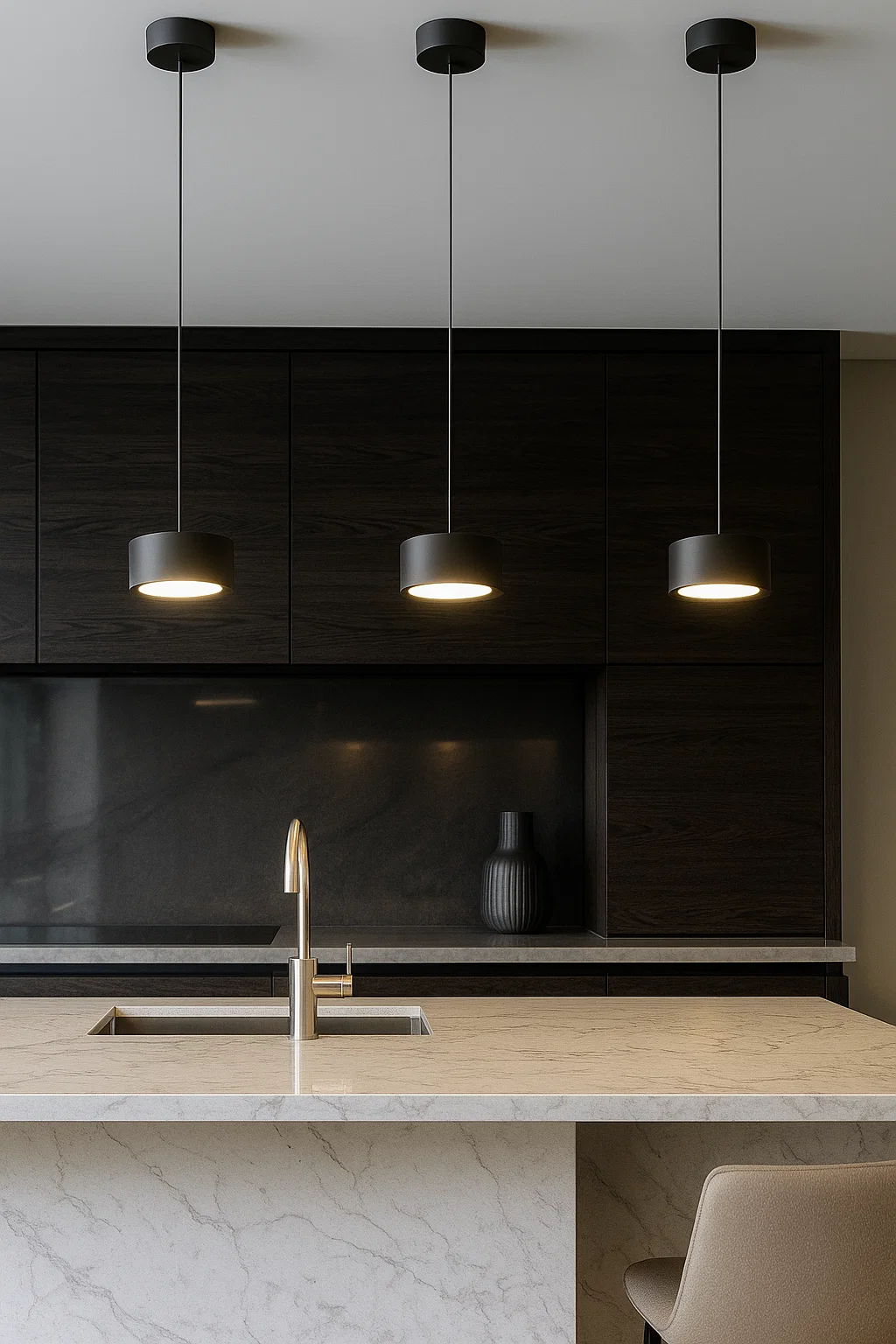 Pendant lamp RONDO P1 BK