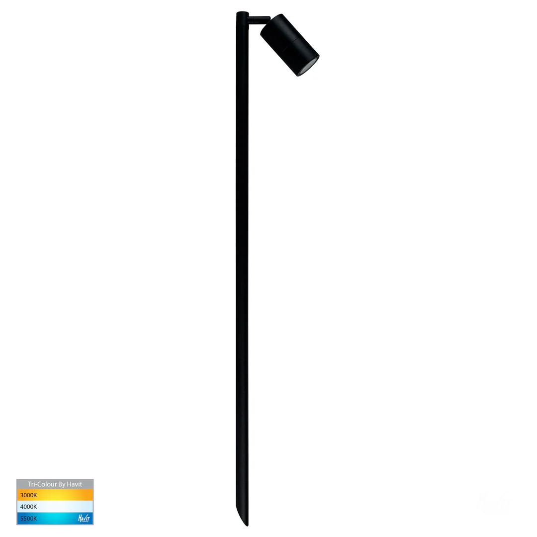 Garden light Tivah Black TRI Colour Single Adjustable LED HV1423T IP65