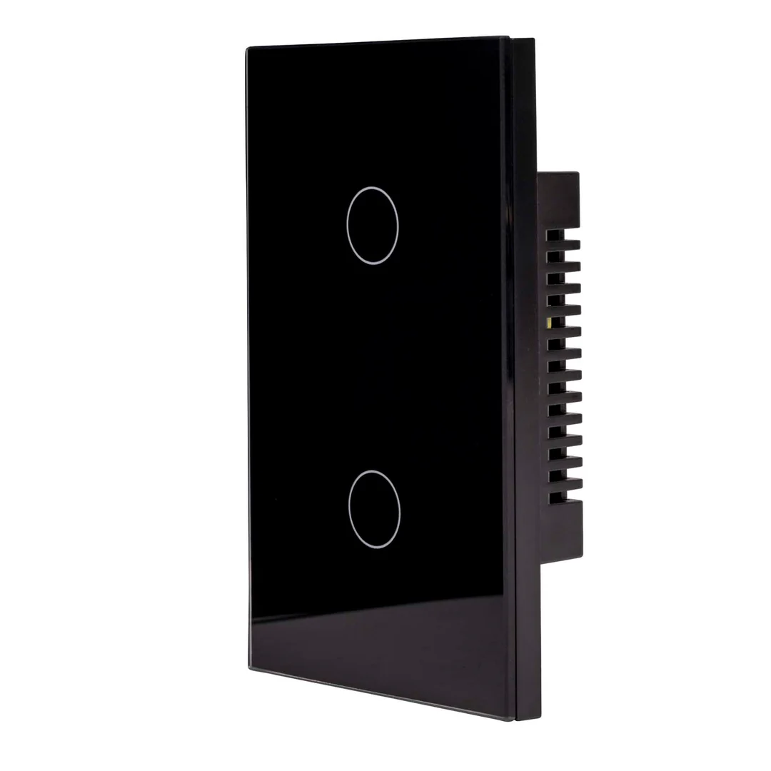 Wall Switch 2 Gang Black HV9210-2 Wifi