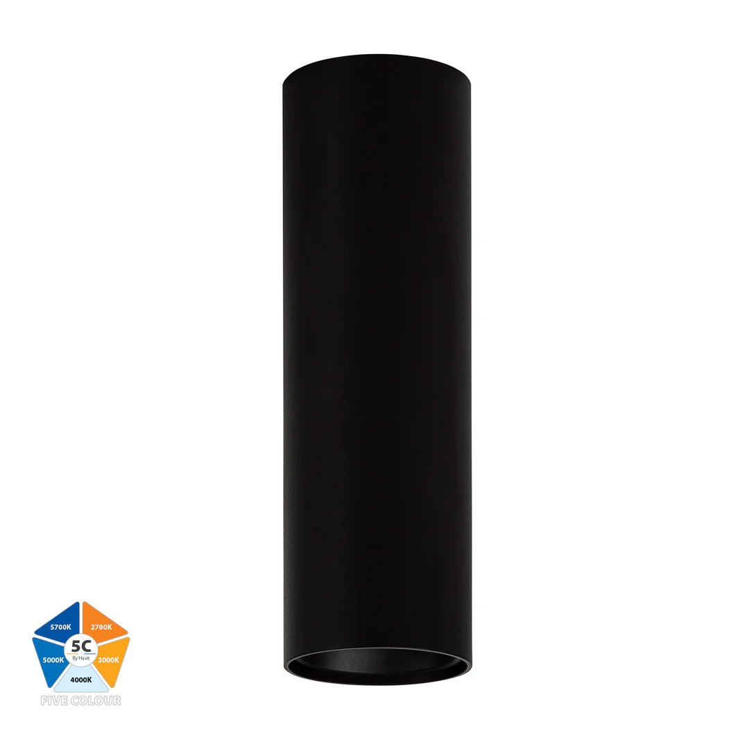 Surface downlight Nella BLK Extension 5CCT LED 12W IP54