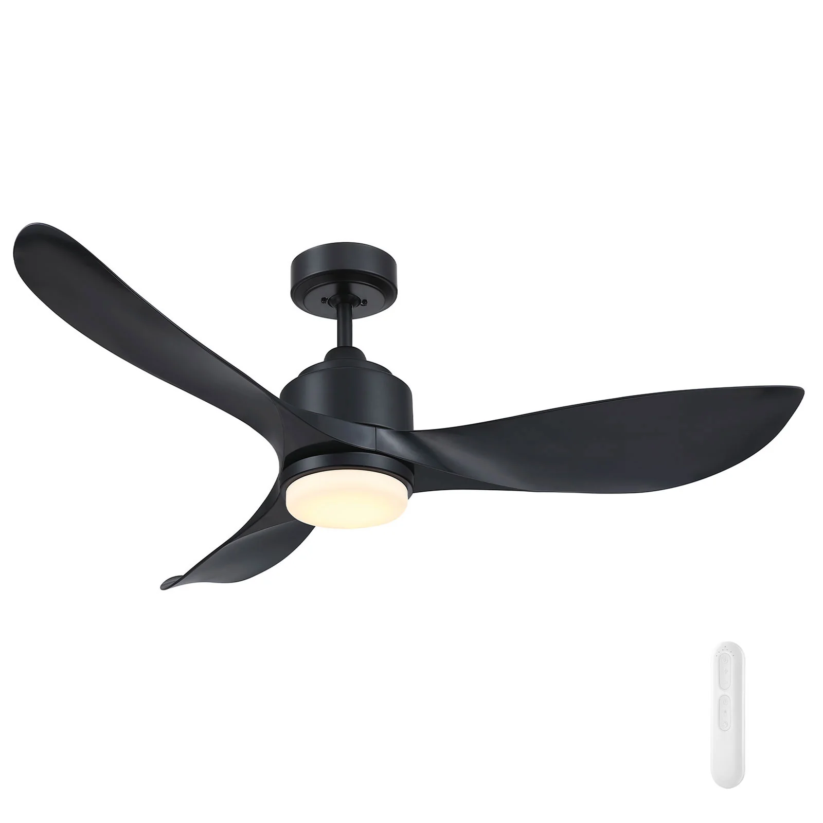 Ceiling fan Eagle II Lite DC with Remote and LED 18W D48 BL