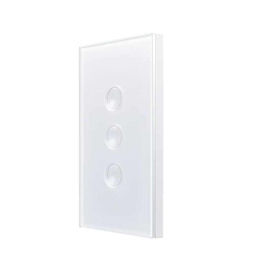 Wall Switch 3 Gang Scalloped Zigbee Wifi WHT