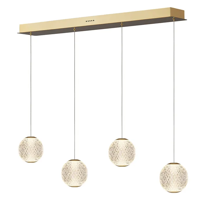 Langdon-4 Light Bar LED Pendant Gold 3K