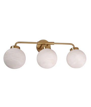 Wall light Palla 2 IP20 3x E27 Alabaster GLD round base