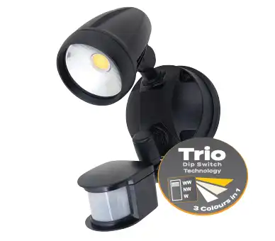 Wall light MURO-PRO-15 IP54 Tricol 15W LED SENS DG
