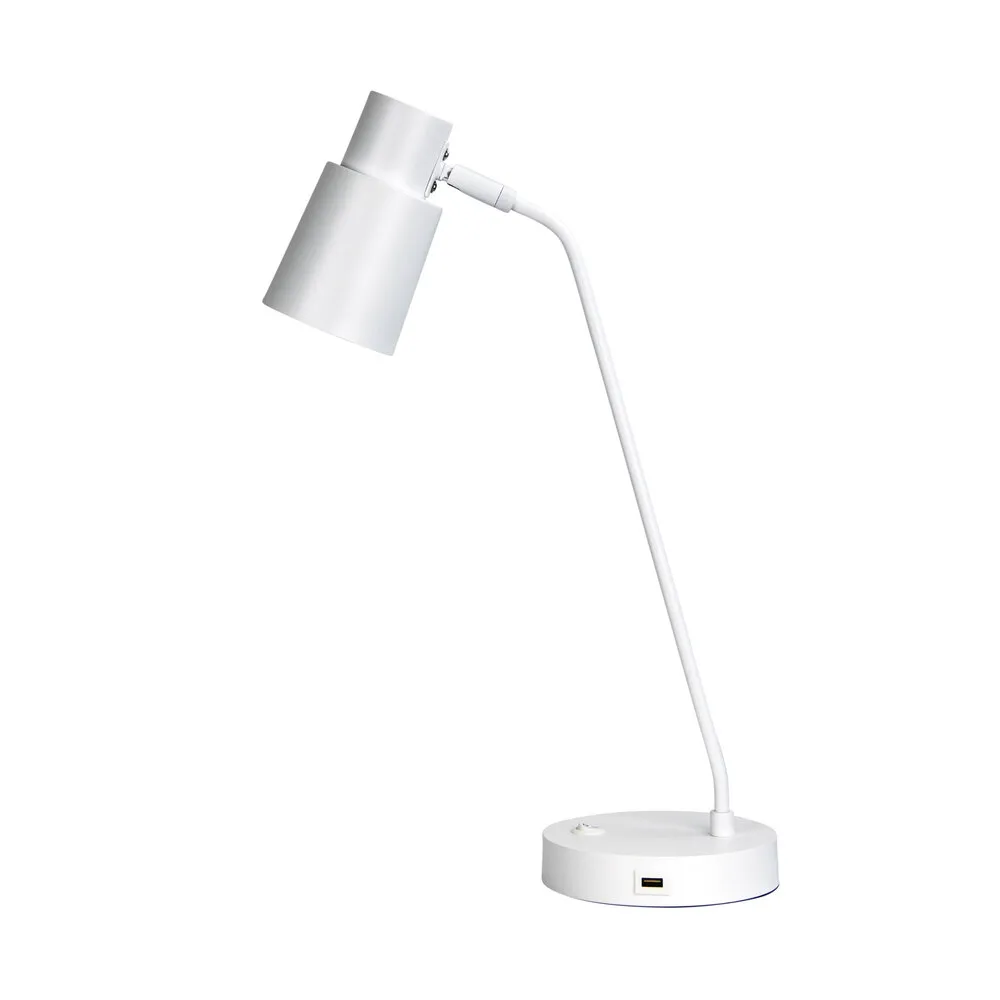 Desk lamp RIK WITH USB WHITE