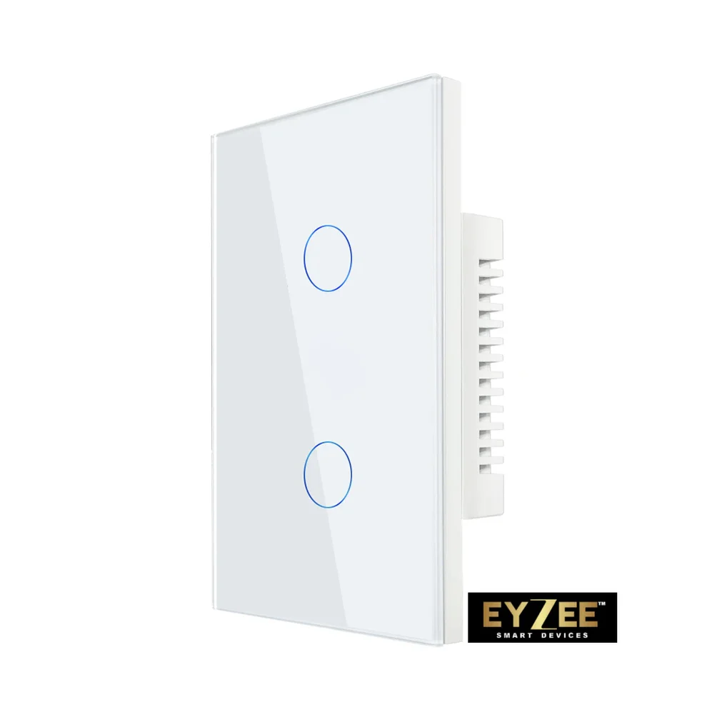 Eyzee Premium Smart Wall Switch 2 Gang Zigbee Wifi WHT