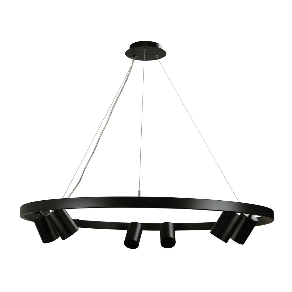 Pendant lamp PANO 6 SPOT BLACK