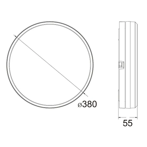 Ceiling light Hektor-380 IP65 LED 50W 3CCT GL