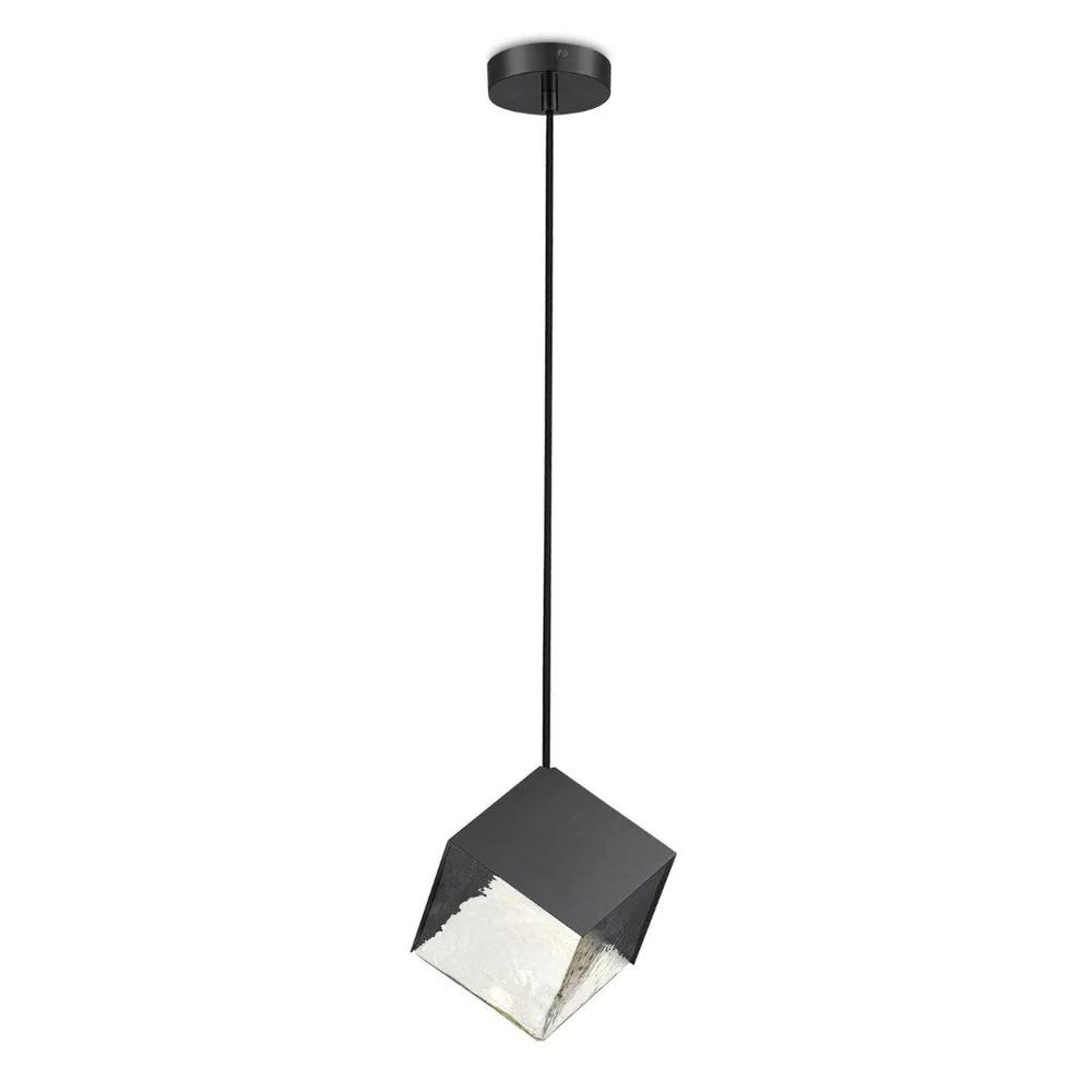 Pendant lamp Kubo Black Glass
