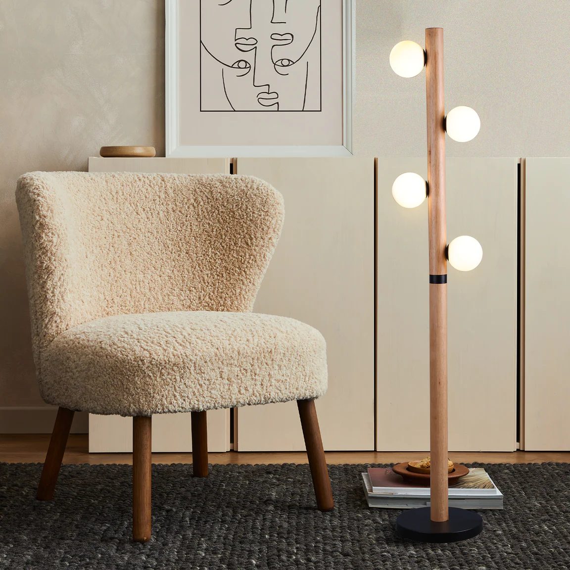 Floor Lamp Evie LED BLK