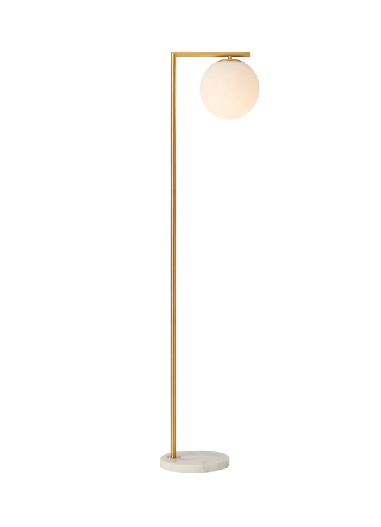 Floor lamp Remi Satin Brass & Marble