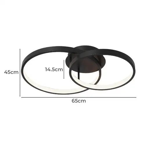 Ceiling light ZOLA 2LT CTC BLK