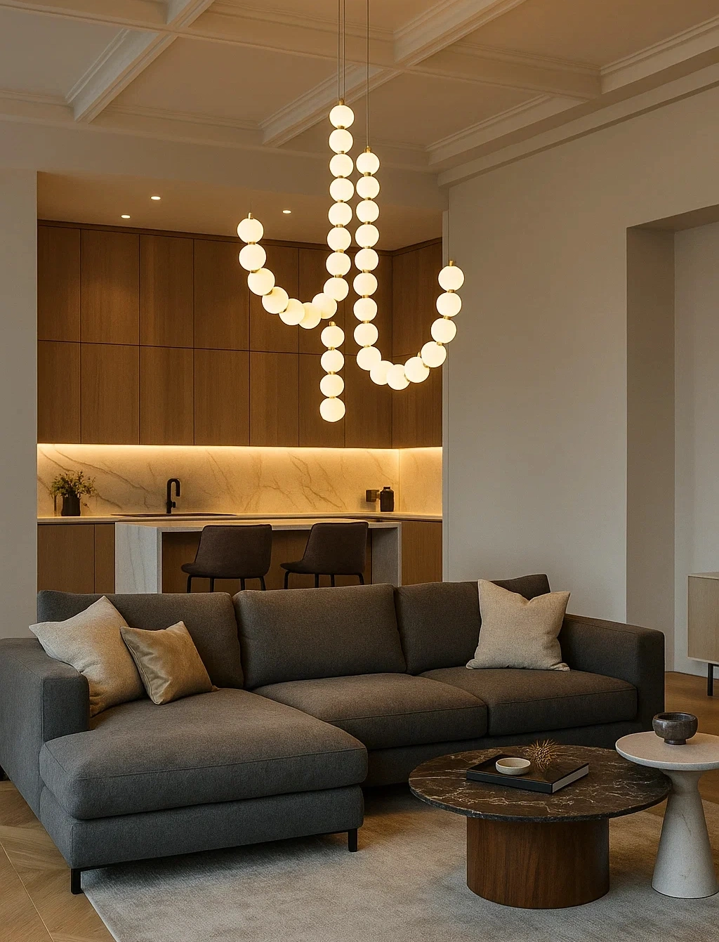 Pendant lamp Cloud P52 P3 LED 36W 3CCT BRS