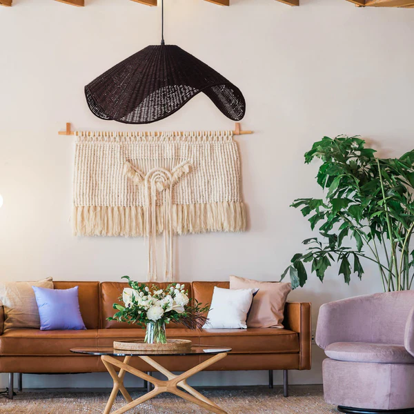 Pendant Light Adaya Rattan Brown