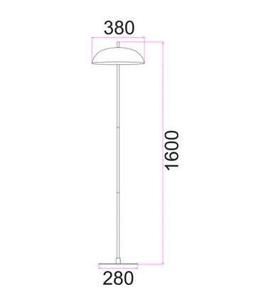Floor lamp Paraguas 2E27 