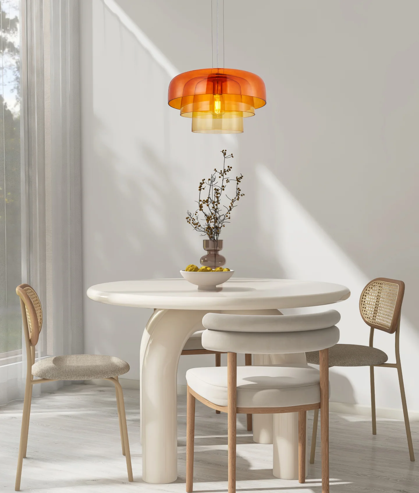 Pendant lamp GELATINA5 E27 D42 AMB