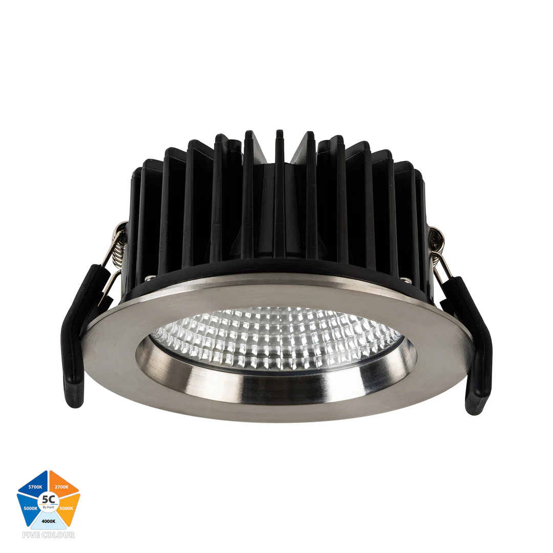 Recessed  downlight Ora 316 Stainless Steel Fixed 5CCT LED 12W IP54