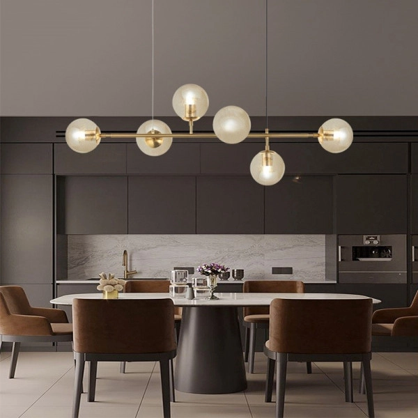 Pendant lamp Ivy 6lt E27 L125 GLD OP