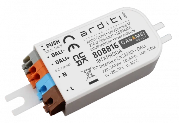 Arditi Casambi DALI interface with CASAMBI lighting control, configurable