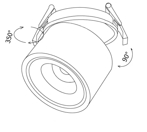 Recessed downlight Savy R Tube adjustable Cylinder WHT LED 3CCT 10W DIY
