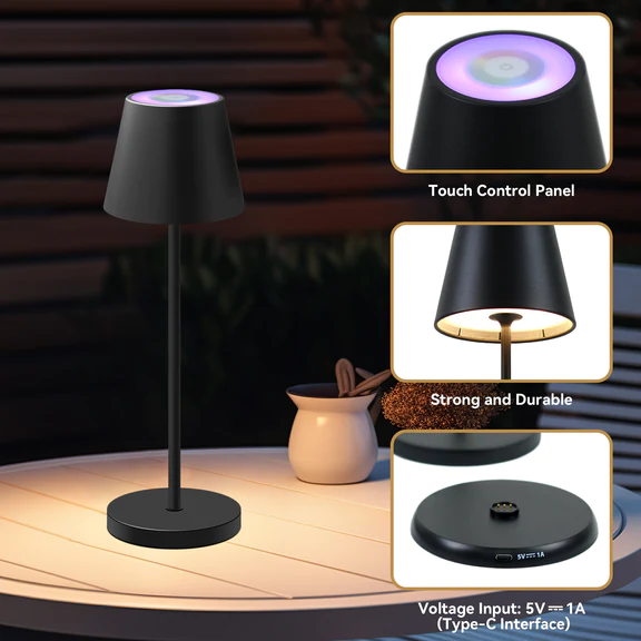 Table Lamp Enoki Portable 8RGB Black Table Lamp Enoki Portable 8RGB Black