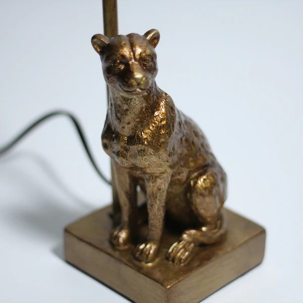 Table Lamp Cheetah Sitting Copper