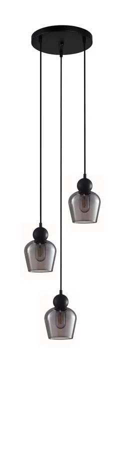 Pendant lamp CHAMPAN2X3R E27 black