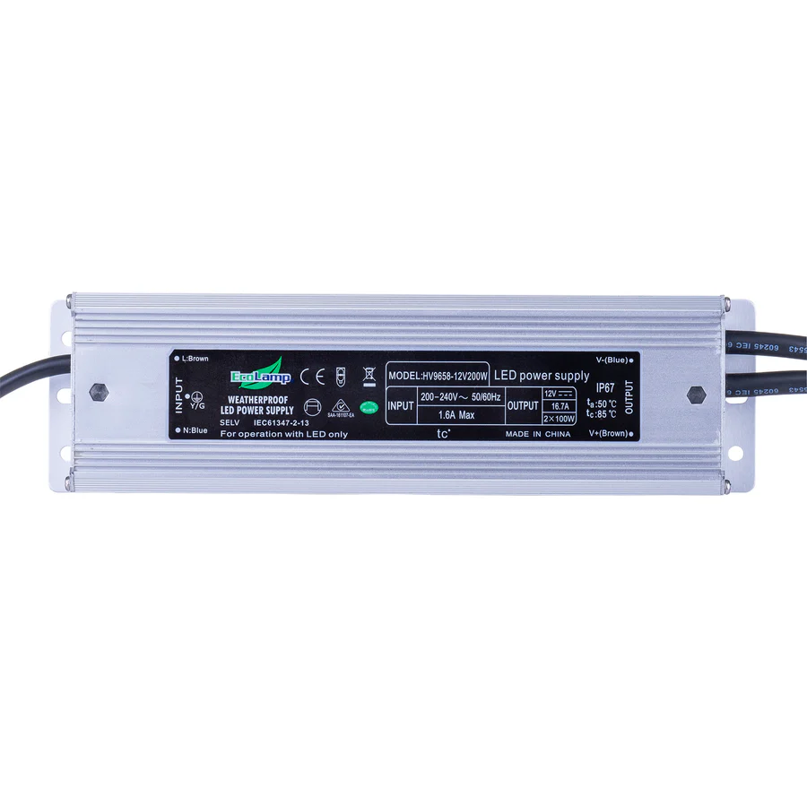 Driver LED HV9658 24V 200W IP66 High Power Factor