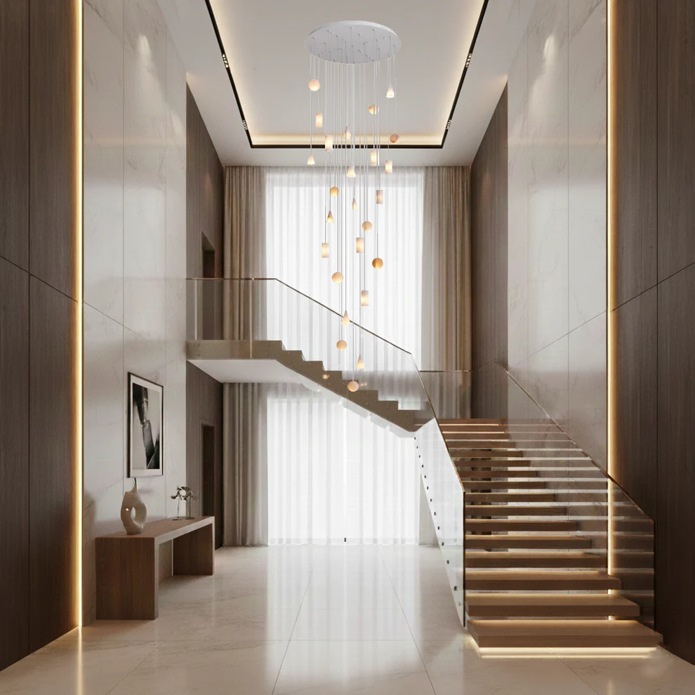 Pendant lamp Alabastro 25 LED D80 WHT