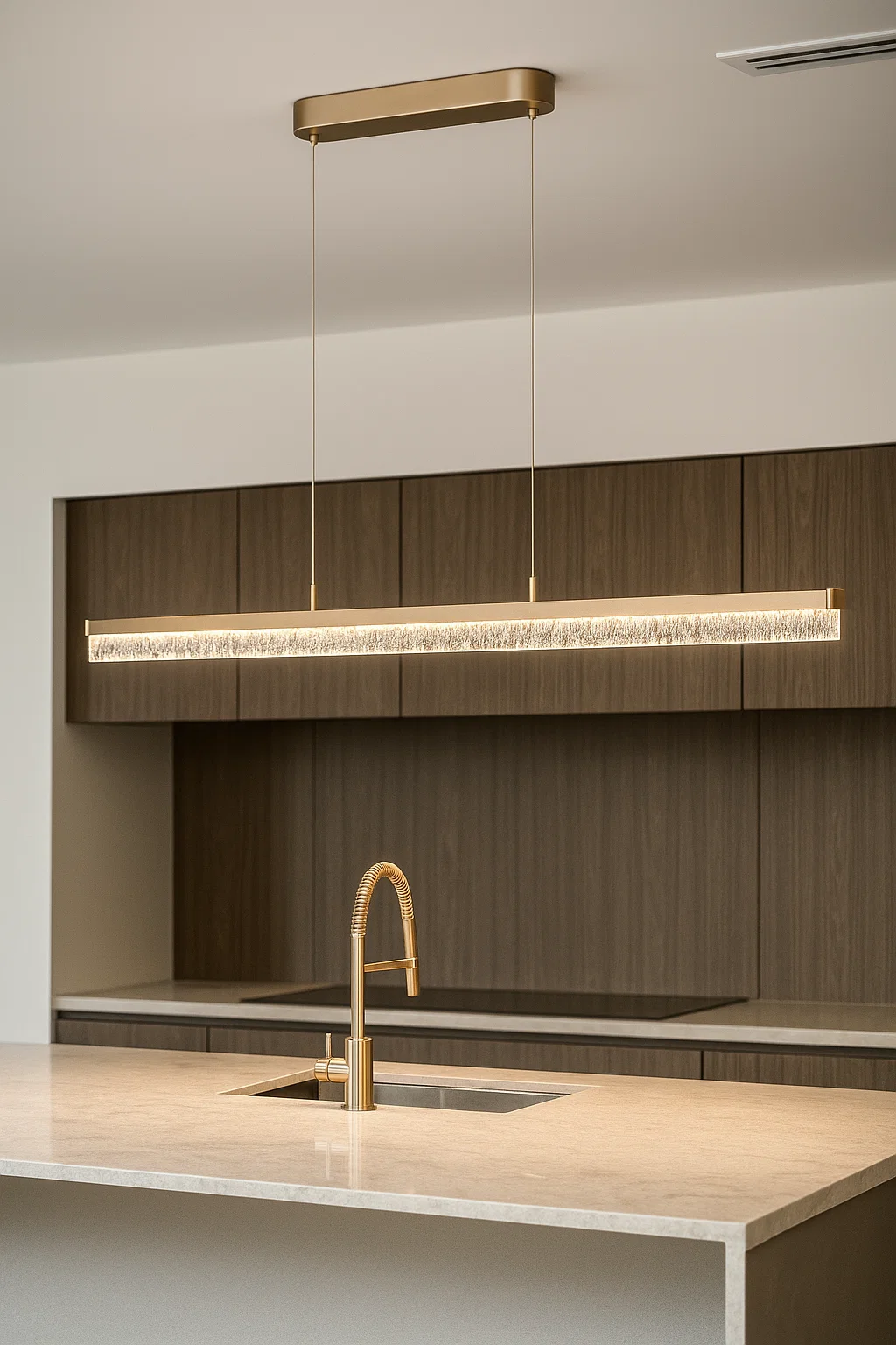 Pendant lamp Brystol Crystal LED 40W 3CCT L200 GLD