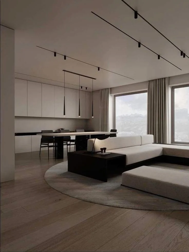 Recessed track set for Living Edge 6M 8lt LED 80W BLK