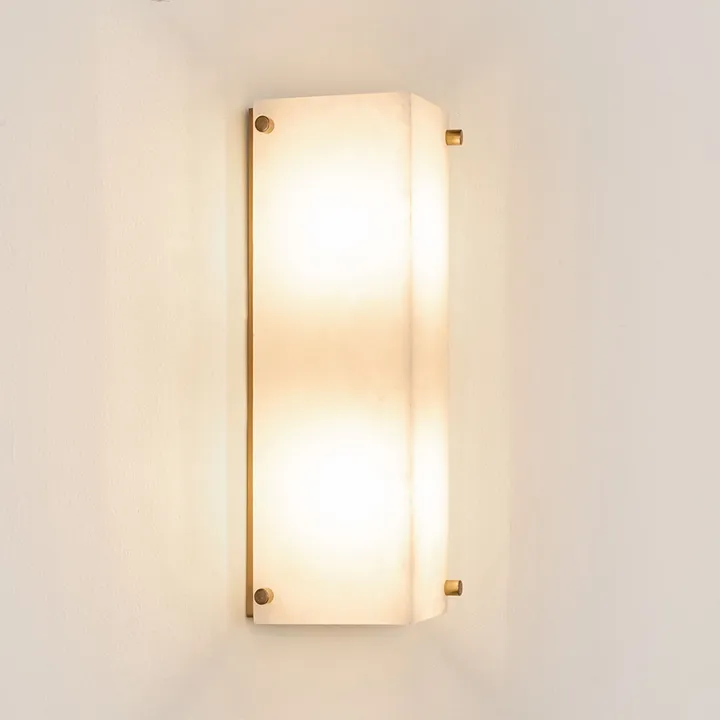 Wall light Tabular Alabaster G9 BRS