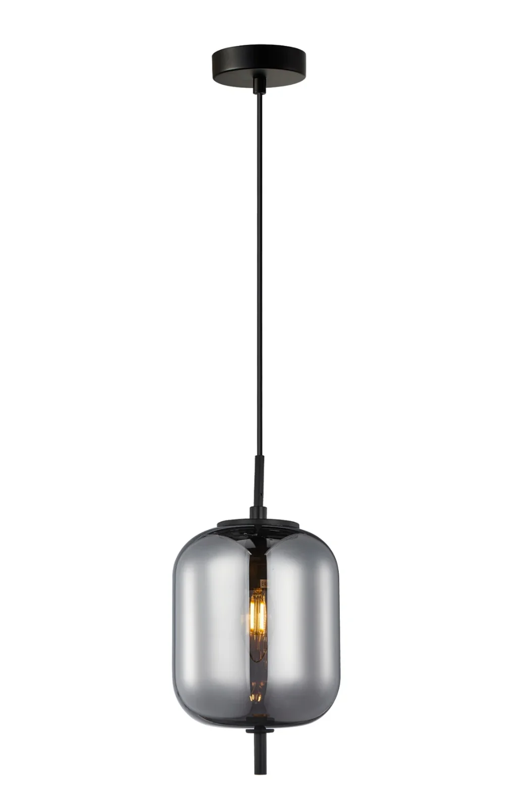 Pendant lamp PINO 7 Jar Smokey Black 10W
