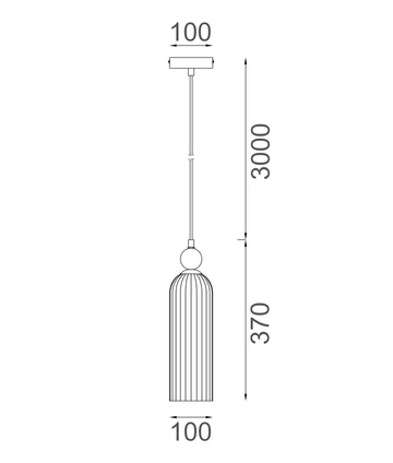 Pendant lamp Flauta E14 40W BRS