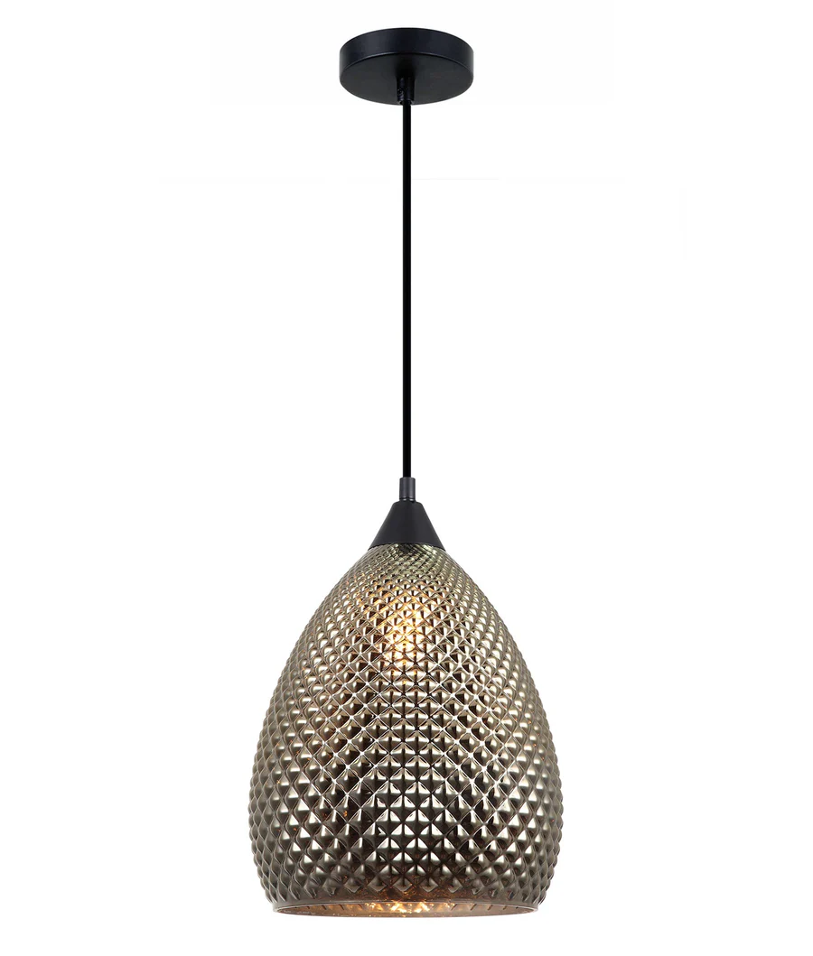 Pendant lamp Rictus 4 Bohemian Glass Ellipse Shape E27 CHR