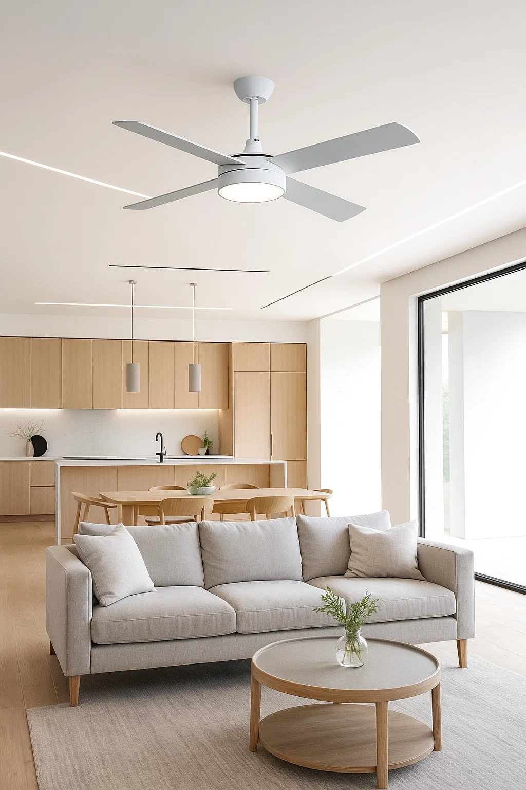 Ceiling fan Adina DC LED Wi-Fi WH52