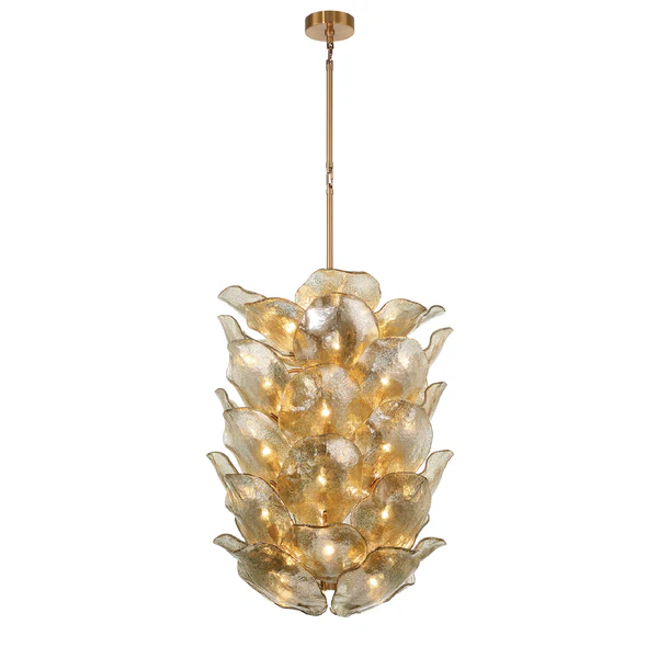 Pendant lamp Monte Carlo 40L Floral Hand made glass