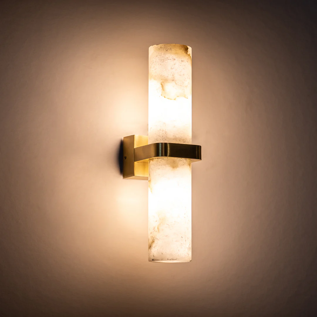 Wall light Albast Solid Brass Alabaster Spanish Marble G9 18W IP65