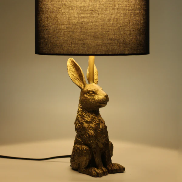 Table Lamp Rabbit Sitting Gold