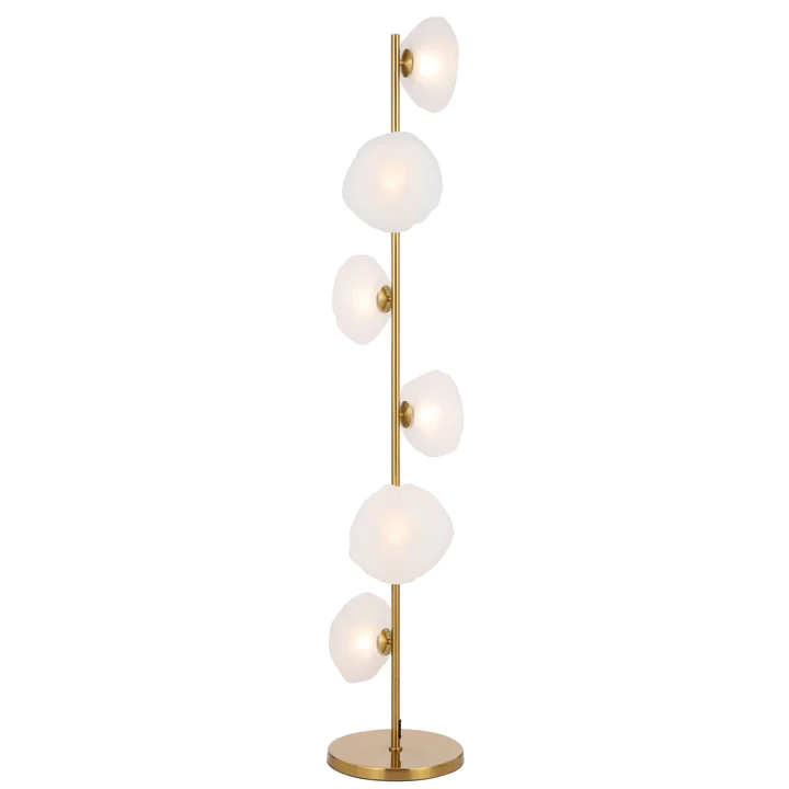 Floor lamp ZECCA 6 LTS D200 ANT GOLD FROST