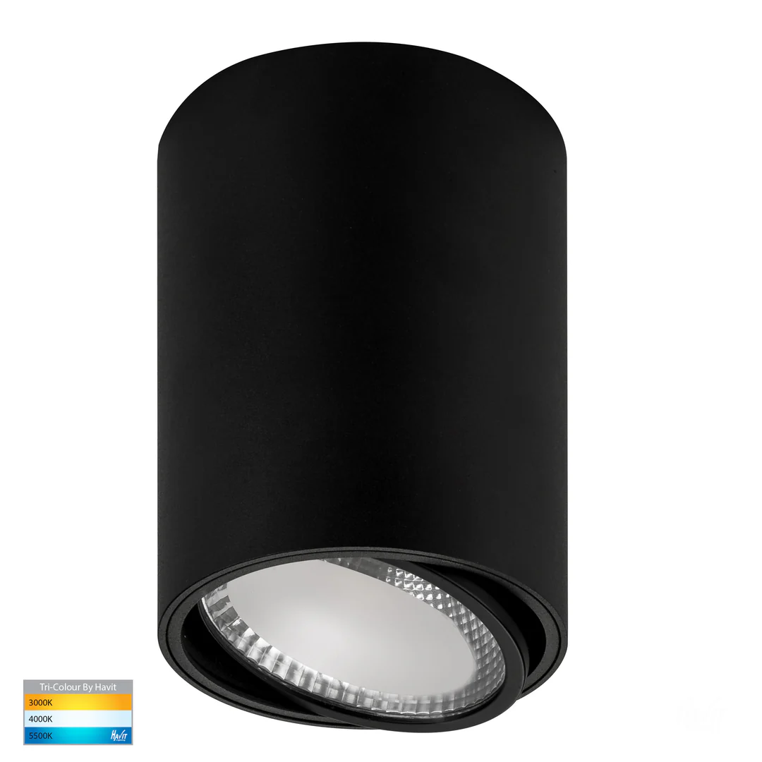 Surface downlight Nella BLK Adjustible 3CCT LED 18W IP54