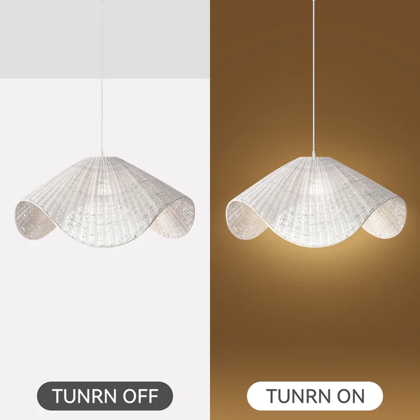 Pendant Light Adaya Rattan White