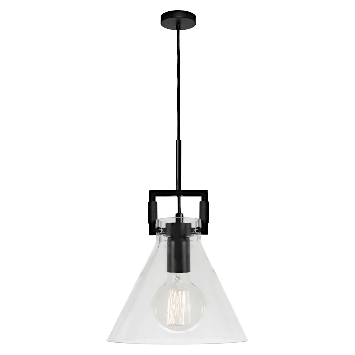 Pendant lamp Pierre 1lt E27 BLK