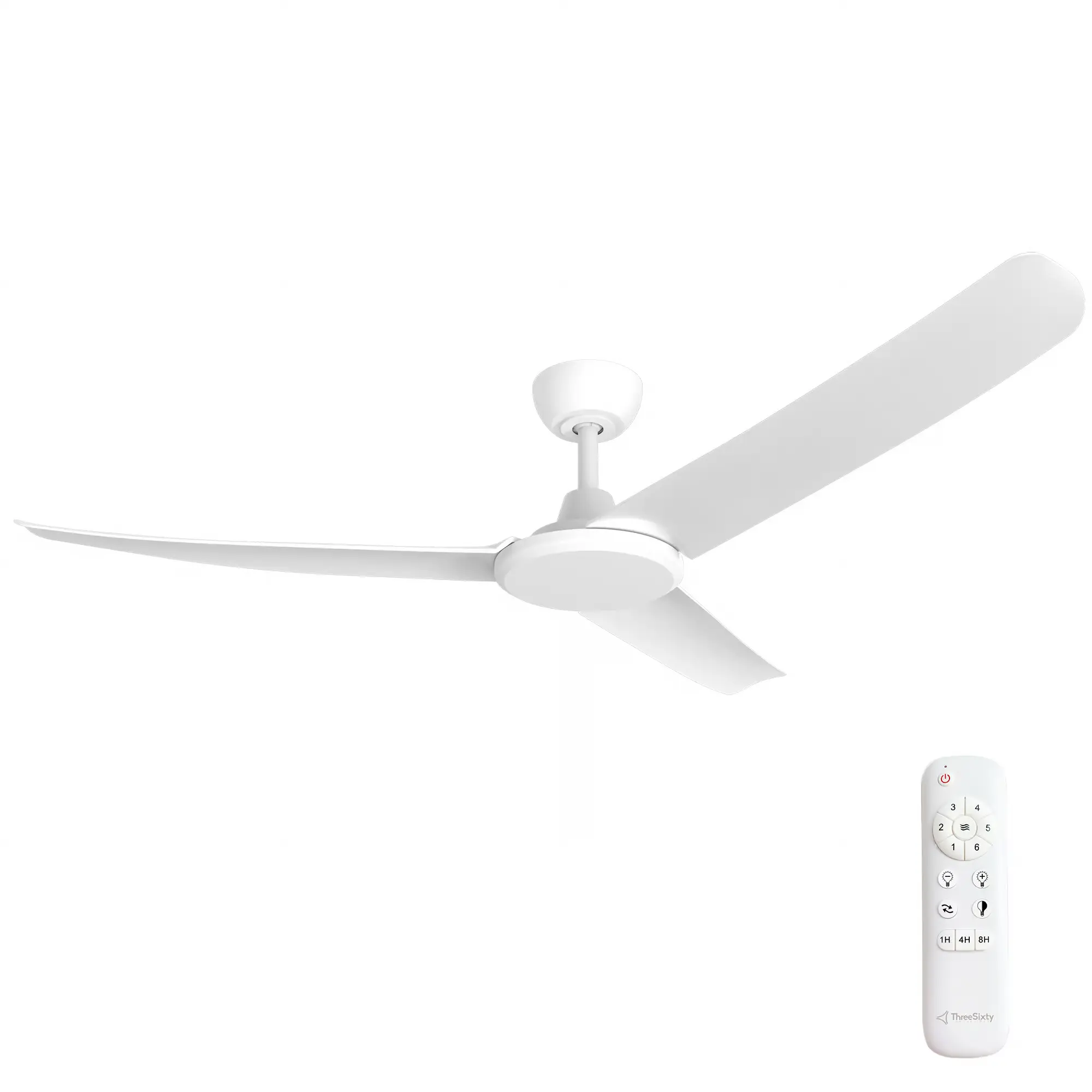 Ceiling Fan Flatjet 3-4-5 blades WHT 52