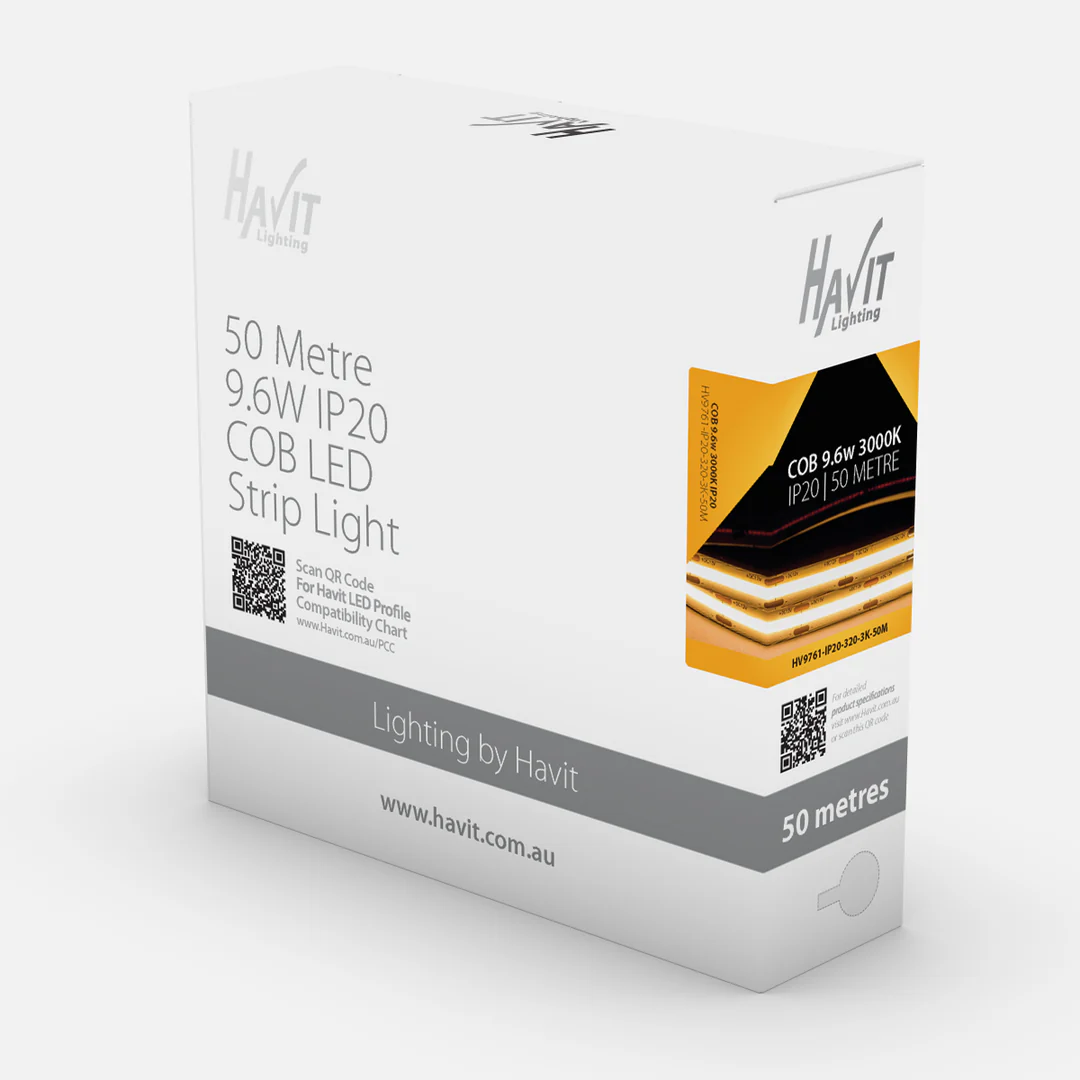 LED Strip Roll COB Dotless LED 9.6w 3K IP20 50m