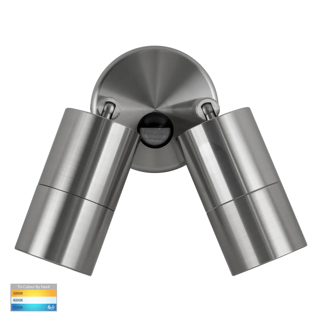 Wall light Tivah 316 SS 3CCT Double Adjustable HV1305T-PIR IP65