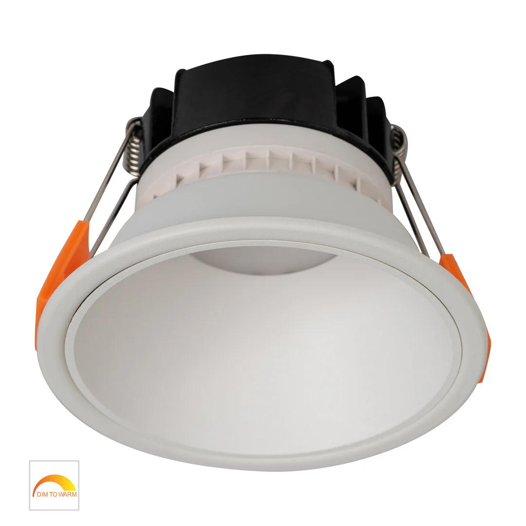 Recessed downlight Gleam WHT with WHT Insert Fixed Dim to Warm LED 9W IP54